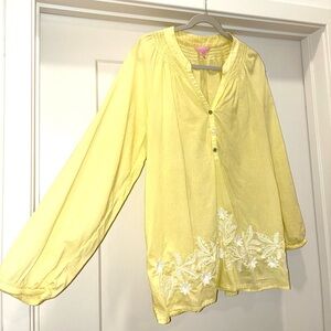 Yellow Lilly Pulitzer Elsa Blouse